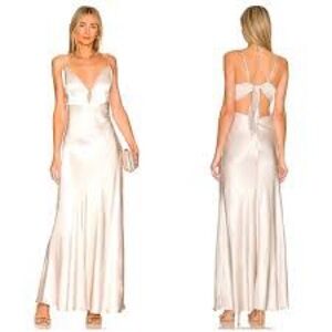 Bardot Elegant Ivory Backless Dress